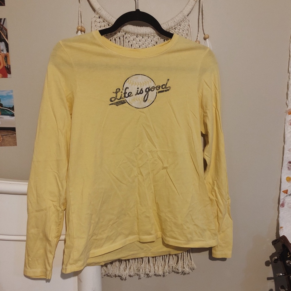 Life is Good baseball tee